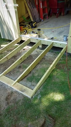 DIY Wooden and Concrete Ramps for Shed