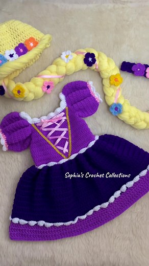 Rapunzel Costume Set for Baby | Handmade Crochet Outfit