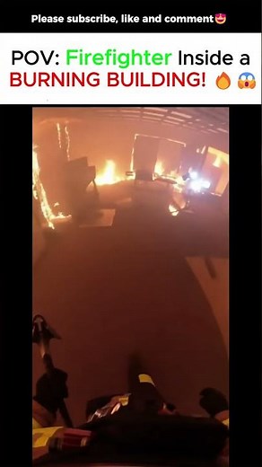 Firefighter POV: Inside a BURNING BUILDING! 🔥😱