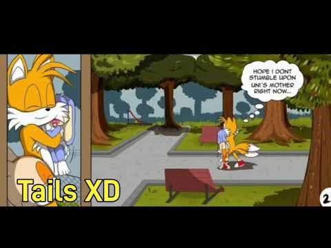 Cómic de tails sentado en una banca Two babies one fox full comic