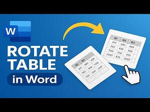 How to Rotate a Table in Microsoft Word?