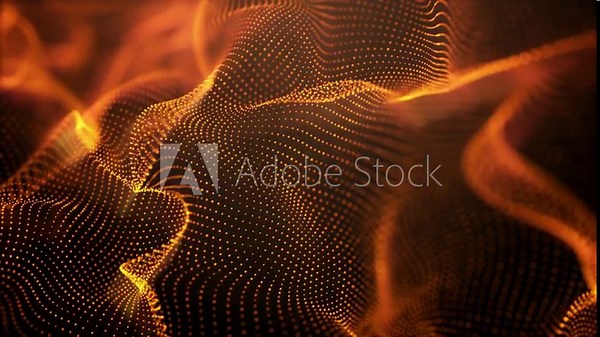 Nanotechnology research fractal wireframe effect video. 3D video seamless loop animation abstract depth of field background.