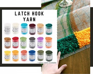 Pre-cut Latch Hook Yarn: Acrylic Rug Making Supplies - Etsy