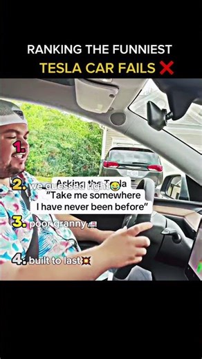 Ranking The Funniest Tesla Moments 😭 #car #edits #viral