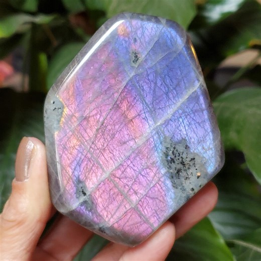 Labradorite Spectrolite Purple Pink Flash Crystal Slab Freeform 366 Grams - Etsy