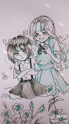 花子さんと帰国子女の創作イラスト