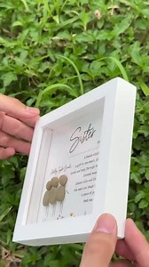 Personalized Sister Pebble Art Frame: Birthday Gift, Nursery Decor - Etsy