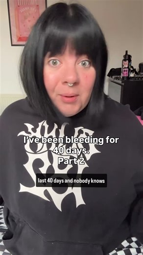 SARE⛓️ on Instagram: "I’ve been bleeding for the last 40 days and nobody knows why. Part 2! My symptoms are light flow, no period symptoms and progesterone tablets don’t stop it. I’m really at the end of my tether. I’m miserable, I feel ugly and my relationship is suffering. #pcoscysters #pcosawarenessmonth #pcoswarrior #womenshealth"