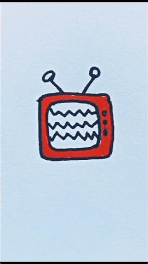 Easy television drawing step by step #art #drawing #shorts