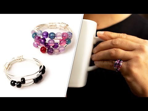 Wire Fidget Ring - DIY Jewelry Making Tutorial by PotomacBeads