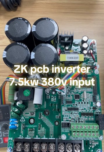 ZK pcb board inverter, 7.5kw 380v input #solar #inverter #solarenergy #energy #factory #process #solarsystem #electrician #factorywork #solarpower #solarinverter #vfd #odm #oem #solars #solarpumpinverter #factorylife #solarpump