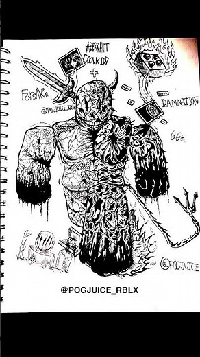 ABBERANT C00lkidd - FORSAKEN (Concept Art) #roblox #forsaken #art #drawing #horror #fyp #shorts