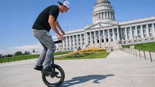 Freestyle unicycle performance
