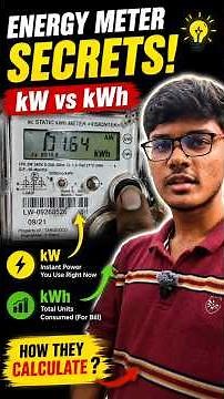 ⚡ Energy Meter Secret 🤯 | kW vs kWh Explained! 💡 | Current Bill Epdi Calculate Panranga? 🧾 #secret