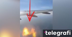 One plane engine explodes during the flight, terrified passengers film the critical moment in Mexico - the pilot is forced to make an emergency landing