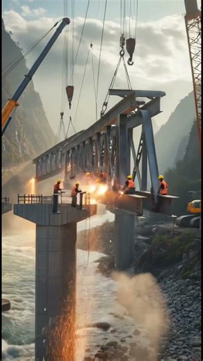 From Nothing to a Mega Bridge in Seconds 😳 | Satisfying Timelapse #halfbridge #bridgebuilder