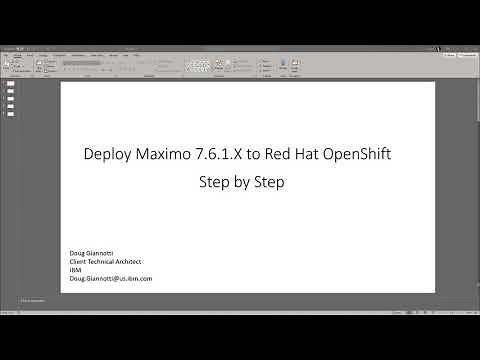 Deploying Maximo 7.6.1.X to Red Hat OpenShift