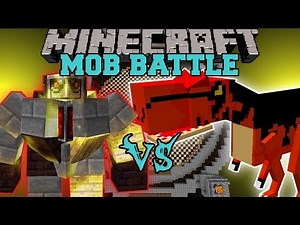 BIG GOLEM VS ALOSAURUS - Minecraft Mob Battles - Mo' Creatures Mod and OreSpawn Mods