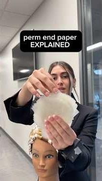 Perm end papers explained #perms #hairsalon #beautyschool #hairschool