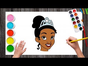 How to Draw Disney Princess Tiana Easy | Tiana Drawing | Disney Princess Drawing