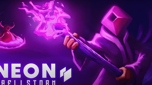 Steam移植手游《霓虹魔咒风暴》中文版支持手柄，赛博朋克美学的肉鸽动作游戏