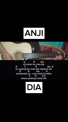 Chord Gitar Anji - DIA (Oh Tuhan Ku Cinta Dia) Chord G #anji #dia #ohtuhankucintadia #chordgitar #fypシ #lagunostalgia