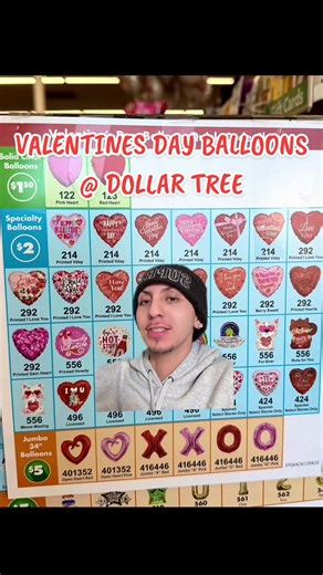 Dollar Tree has so many new Valentine’s Day balloons 👀🏃🏽 #dollartree #dollartreefinds #valentinesday #valentinesdaygift #fyp