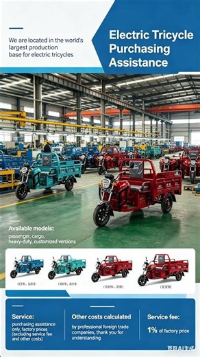 Electric Tricycle ExportOne-stop sourcing service📱 WhatsApp：+8613401434474