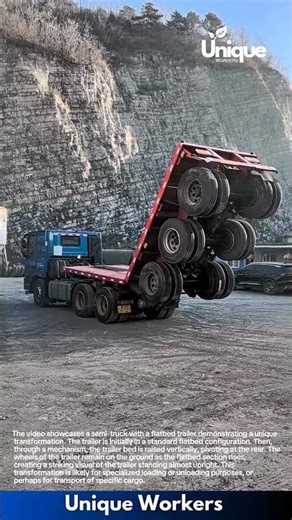 Impressive Truck Trailer Transformation: From Flatbed to Vertical!