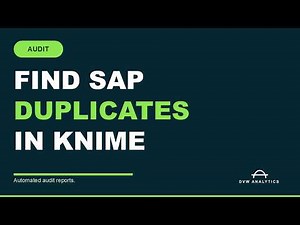 Detect Duplicate SAP Transactions in KNIME | Automated Audit Reports