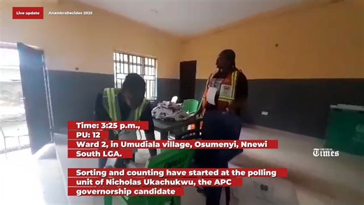 Sorting and counting commence at Ukachukwu, APC governorship candidate polling unit Sorting and counting have started at the polling unit of Nicholas Ukachukwu, the APC governorship candidate. #AnambraDecides | Premium Times