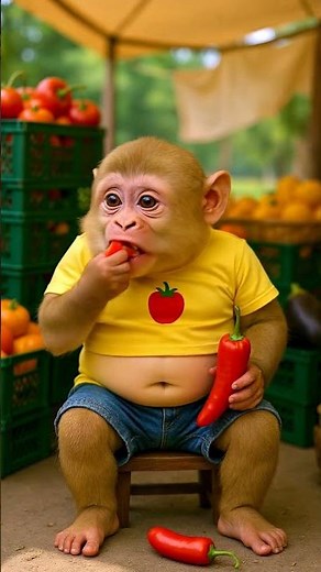 Baby Monkey Eats So Much Chili Pepper 🌶️ | Cutest Video Ever
