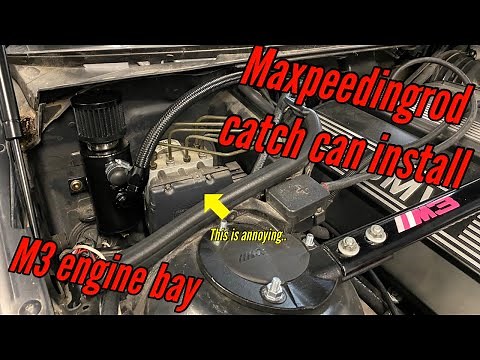 Maxpeedingrods E46 M3 vented catch can install - BMW M54B30 engine CCV bypass - Racecar build