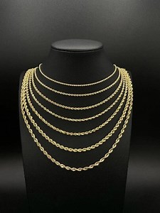 14K Solid Gold Rope Chain Gold Rope Necklace 2mm 2.3mm 2.5mm 3mm 3.5mm 4mm 6mm 18-26 Inches, 14K Gold Rope Chain, 14K Gold Chain, Men Women - Etsy