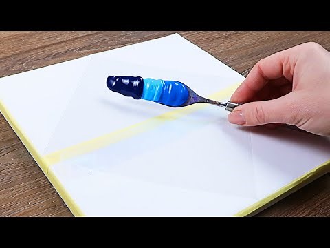 How to Paint Abstract Reflection Art | Easy and Beautiful Painting