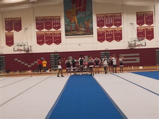 Valley Cheer on Instagram: "🔥 Powder Puff Halftime Show 🔥 Our Valley Viking Powder Puff boys just put on the performance of their lives! 🙌 This fun routine was choreographed by your Senior Varsity Cheerleaders, and the crowd went wild. 🎉 👏 Show these boys some love for their hard work and give a big shoutout to our amazing seniors who made it happen! 💛❤️ #VikingPride #ValleyCheer #PowderPuff"