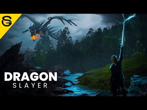 Photo Manipulation Tutorial - (DRAGON SLAYER) Photoshop Speed Art