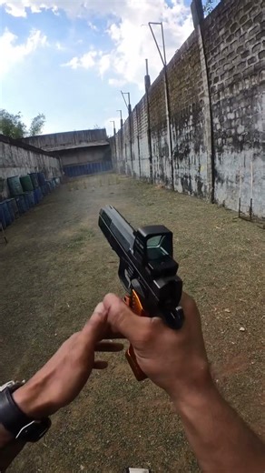 All steel target using my new toy cz shadow 2 orange