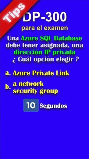 DP-300 - Tip 26 - ¿Cómo asignar IP privada en Azure SQL? #azuresql #tutorial