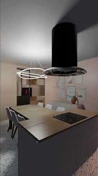 Open-plan kitchen with rectangular table #interiordesigner #openplankitchen #renovation