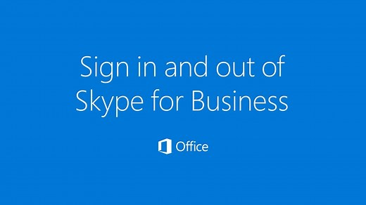 Sign in to Skype for Business