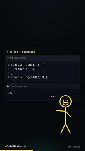 JavaScript Functions Explained in 30 Seconds! 🔥