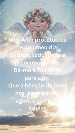Bom Dia Em Oração de 15s ao Anjo da Guarda: Entrega e Força para o Dia #shorts