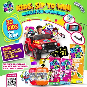 1.5K reactions · 12 shares |  Sip, Scan & Win in Guyana!  Win Nintendo Switches, Ride-Along Cars, Scooters & more with Chubby or Kool Kidz!  Buy 1 Chubby OR Kool Kidz  Find the “BB” code  Enter at woobox.com/s2etmq or WhatsApp +592 701 6635  30 kids will WIN! Valid in Guyana only #Chubby #KoolKidz #SipToWin #WheelieFunAdventures | Kool Kidz | Facebook