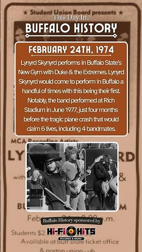 #OnThisDay In 1974, Lynyrd Skynyrd Plays at Buffalo State