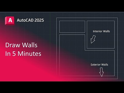 Draw Walls in AutoCAD - 5 Minute Tutorial