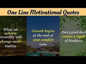 Deep One Line Quotes About Life | Best Motivational Thoughts In English | Daily Motivation