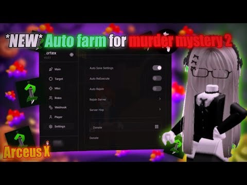 New Auto Farm Script in Murder Mystery 2! 🔥| Arceus X in Roblox