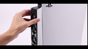 PS5 Cooling Fan, IINE Quiet Cooler Fan with LED Light/Auto Temperature Sensor/USB3.0 Hubs, Cooling Accessories Compatible with PS5 Digital Edition or Discs Edition