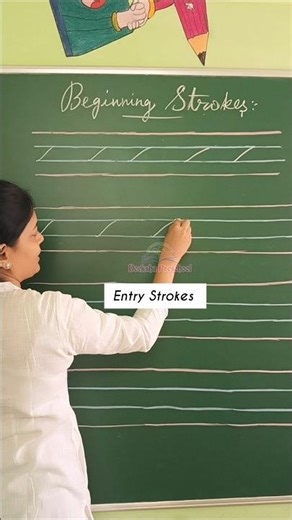 Beginning Strokes | handwriting | practice | cursive letters entry Strokes #handwriting #summercamp